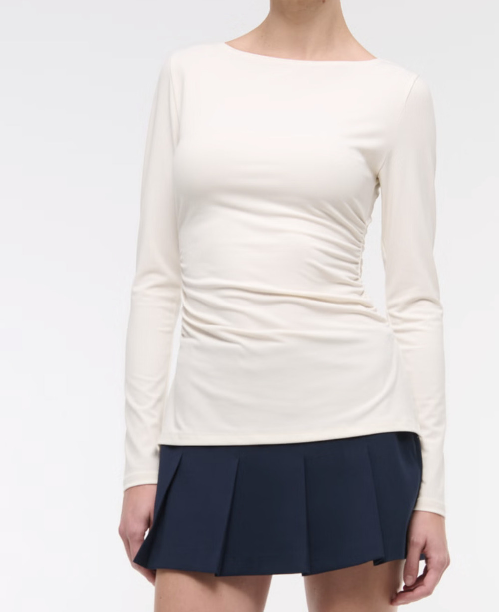 Abercrombie Vol. 28 Stretch Crepe Slash Top NWT